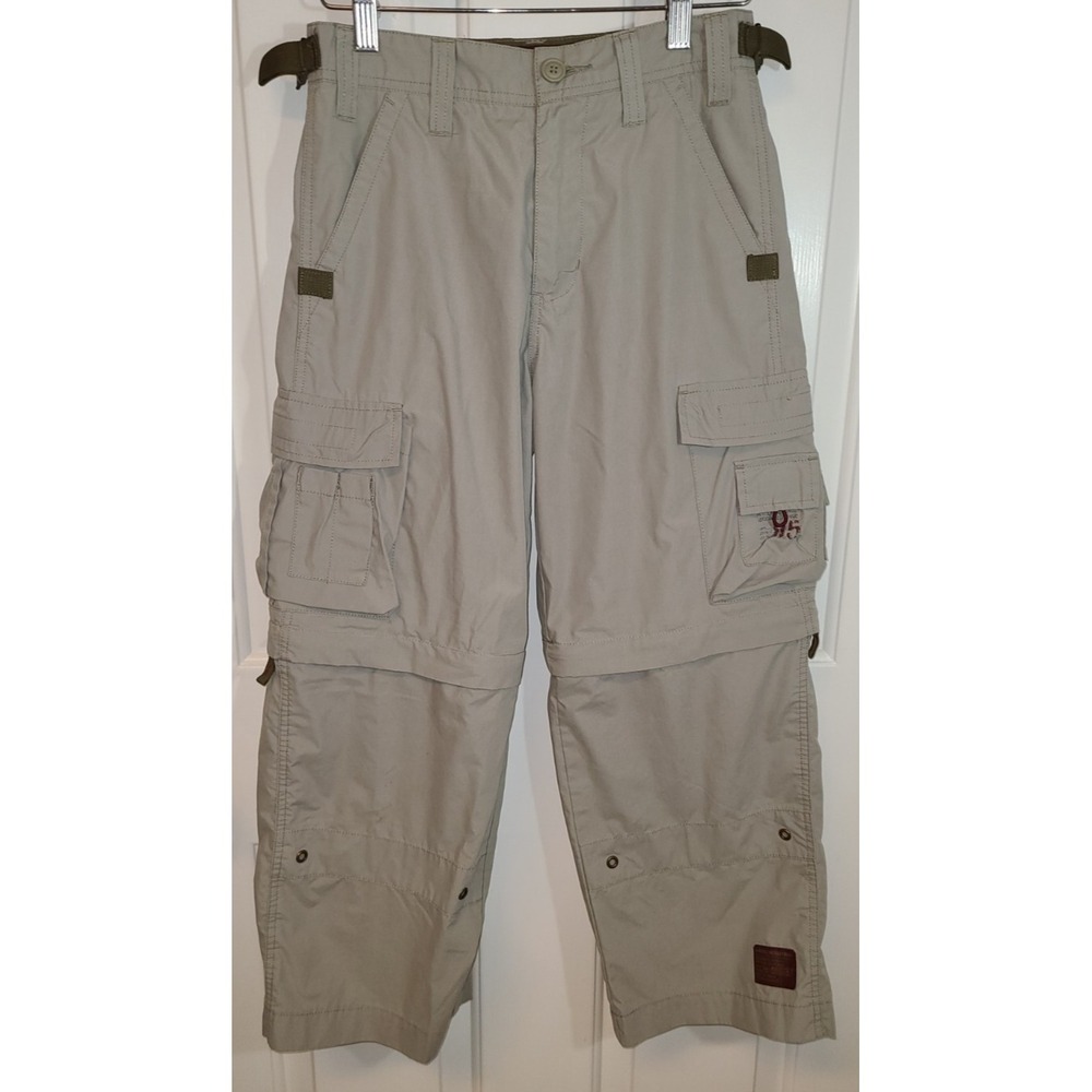 A.P.C.O. Convertible Cargo Pants Youth 10 Khaki‎ Zipper Legs